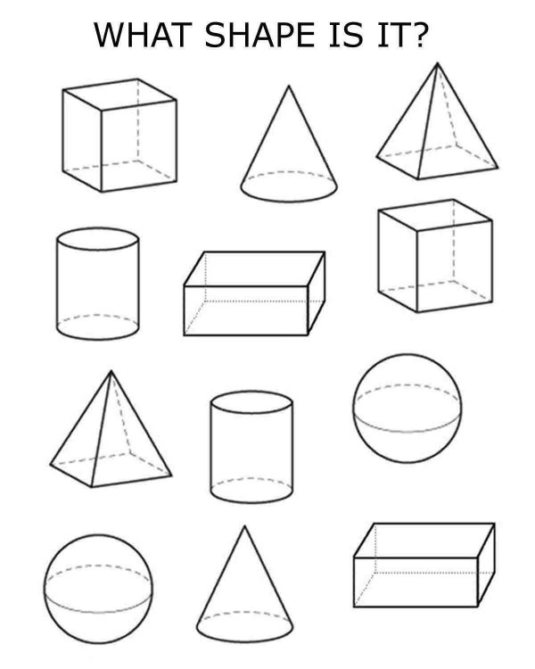 3d shapes worksheet